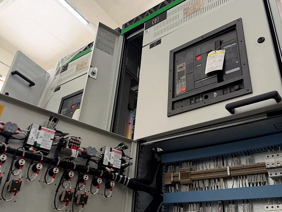 HVAC electrical control panel installation